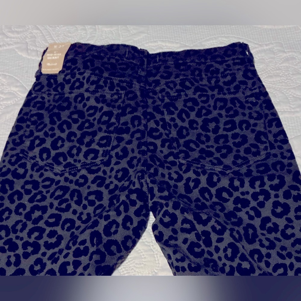 Madewell Black Leopard Print Skinny jeans - Picture 7 of 8
